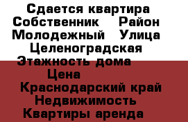 Сдается квартира. Собственник  › Район ­ Молодежный › Улица ­ Целеноградская › Этажность дома ­ 12 › Цена ­ 12 000 - Краснодарский край Недвижимость » Квартиры аренда   